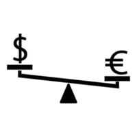 Currency Exchange Analysis and Comparison Vektor vector