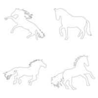 caballo icono vektor vector