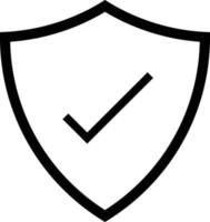 Shield icon vector with mark . Shield check mark icon