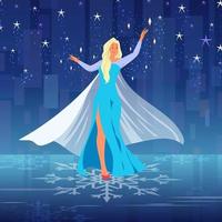 Snow Princess in a Dreamland vector