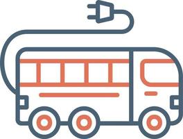 icono de vector de bus electrico