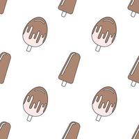 Seamless pattern with ice cream. Vector illustration.