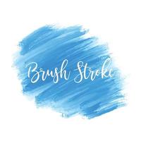 Blue brush stroke watercolor design vector