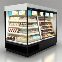 Realistic Abstract Showcase of Grocery Store, Department Store or Supermarket - Image photo