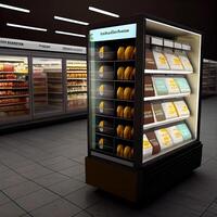 Realistic Abstract Showcase of Grocery Store, Department Store or Supermarket - Image photo