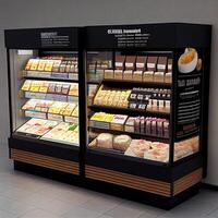 Realistic Abstract Showcase of Grocery Store, Department Store or Supermarket - Image photo