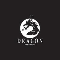 Dragon Silhouette Icon Symbol Vector Illustration