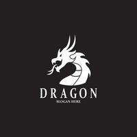 Dragon Silhouette Icon Symbol Vector Illustration