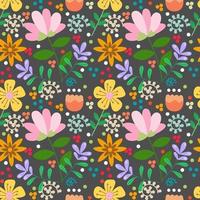 Abstract floral seamless pattern background. vector