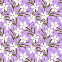 Folk art floral seamless pattern background vector