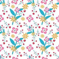 Abstract floral seamless pattern background. vector