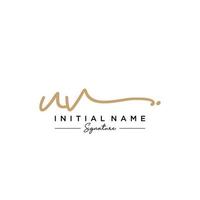 Letter UV Signature Logo Template Vector