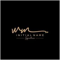 Letter WM Signature Logo Template Vector