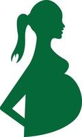 logotipo de mujer embarazada. Plantilla de icono de vector de mujeres embarazadas.