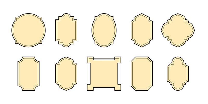 Set of luxury badge template