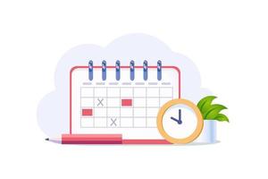 Planning schedule and calendar concept. Can use for web banner, infographics. vector