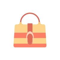 woman handbag flat design vector illustration. Leather handbags. Woman colorful luxury modern hand bag with handle, beautiful clutch and accessory vector