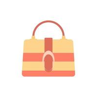 mujer bolso plano diseño vector ilustración. cuero bolsos de mano mujer vistoso lujo moderno mano bolso con manejar, hermosa embrague y accesorio vector