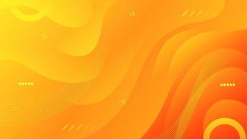 Abstract Gradient yellow orange liquid Wave Background vector