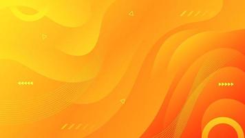 Abstract Gradient yellow orange liquid Wave Background vector