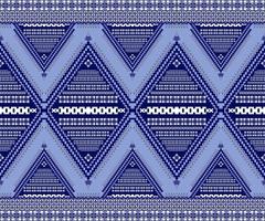 Ethnic folk geometric seamless pattern in dark blue, indigo tone in vector illustration design for fabric, mat, carpet, scarf, wrapping paper, tile and more