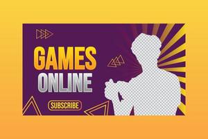 Free Vector  What you favorite games banner. video and online