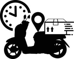 Shipping fast delivery man riding motorcycle icon symbol vector