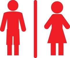 Simple basic sign icon male and female toilet. vector