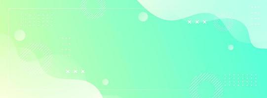 banner background. colorful, yellow green gradation, wave effect vector