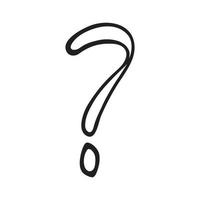 Question mark doodle icon vector