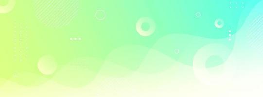 banner backgrounds. full of colors, wave effect, green and yellow vector