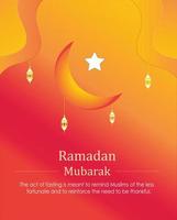 vector Illustration on Ramadan Mubarak with colorful background