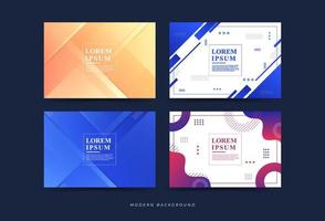 modern backgrounds. full of colors, gradations, geometric, 4 sets of collections vector