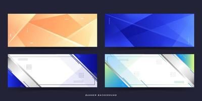 banner backgrounds. full of colors, minimalism, gradations, memphis 4 sets of collections vector