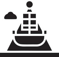 Boat icon symbol design vector image. Illustration of the ship boat transportation design image. EPS 10.