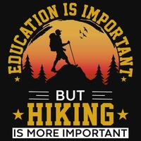 Mountain hiking graphics tshirt design vector