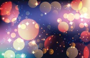 Lights Bokeh with Sparkle Stars Background vector