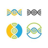 Dna genetic logo icon illustration vector