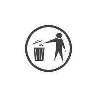 trash can icon lgo vector illustration design