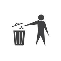 trash can icon lgo vector illustration design