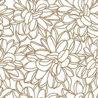 Japanes style seamless pattern with golden  dahlia flower for textile vector