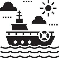 Boat icon symbol design vector image. Illustration of the ship boat transportation design image. EPS 10.