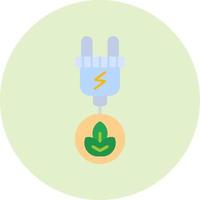 icono de vector de energía verde