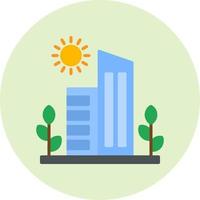 Green City Vector Icon