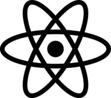 atom symbol on a white background . molecule icon symbol vector