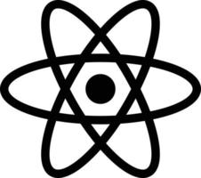 atom symbol on a white background . molecule icon symbol vector