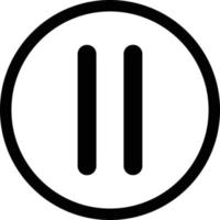 pause icon vector illustration isolated on white background, pause icon