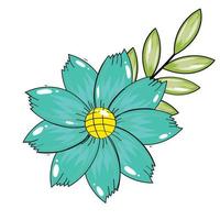 mano dibujo flores elemento conjunto 01 vector