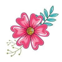 mano dibujo flores elemento conjunto 01 vector