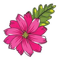 mano dibujo flores elemento conjunto 01 vector